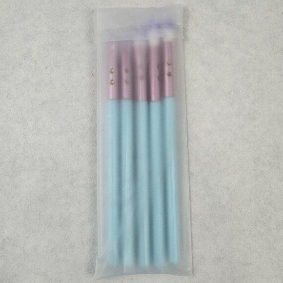 Slmissglam 5-Piece Ombre Eye Makeup Brush Set Stay Sparkly Ultra-Soft Aqua NEW - Picture 6 of 7
